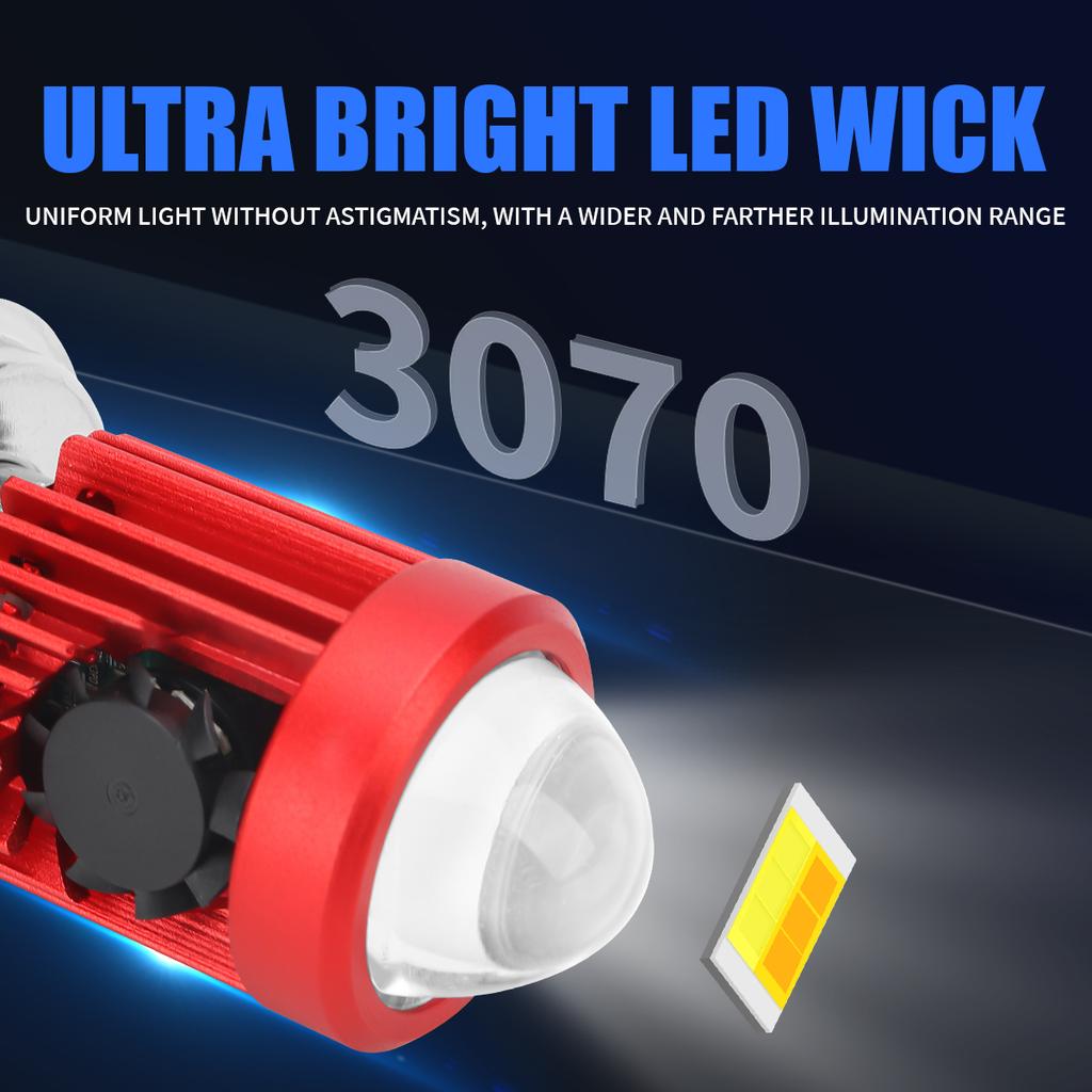 1Pc H4 LED Dual Color Motorcycle Headlight Bulbs BA20D with Fan Hi/Lo Beam 12V Fog Lamp Scooter Yellow White Motor Accessories