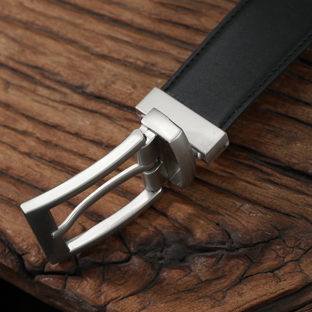 Мужской ремень Pu Rotary Buckle Двусторонний ремень Премиум ремень Детские повседневные брюки с пряжкой