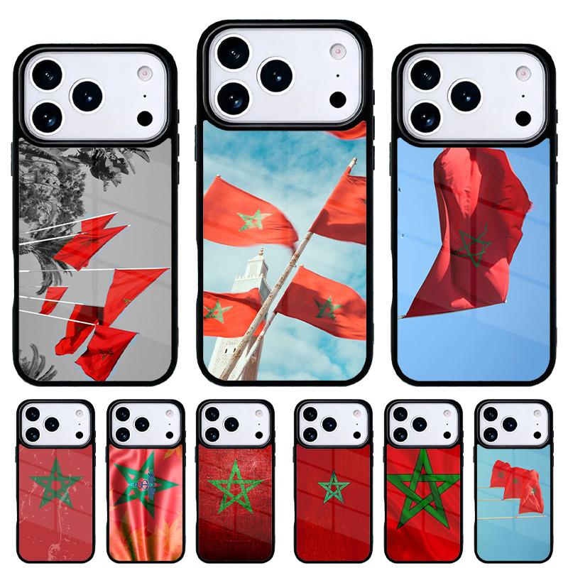 Чехол для телефона Марокко Флаг Герб для iPhone 17 16 15 14 13 Pro Max Задняя крышка для 12 11 Pro Coque