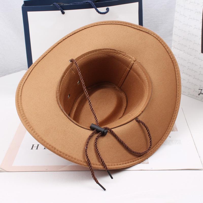 INS унисекс для женщин и мужчин имитация замши шестиконечная звезда шерифа с широкими полями солнцезащитная кепка от солнца пляжная ковбойская шляпа в стиле пастушка в стиле вестерн