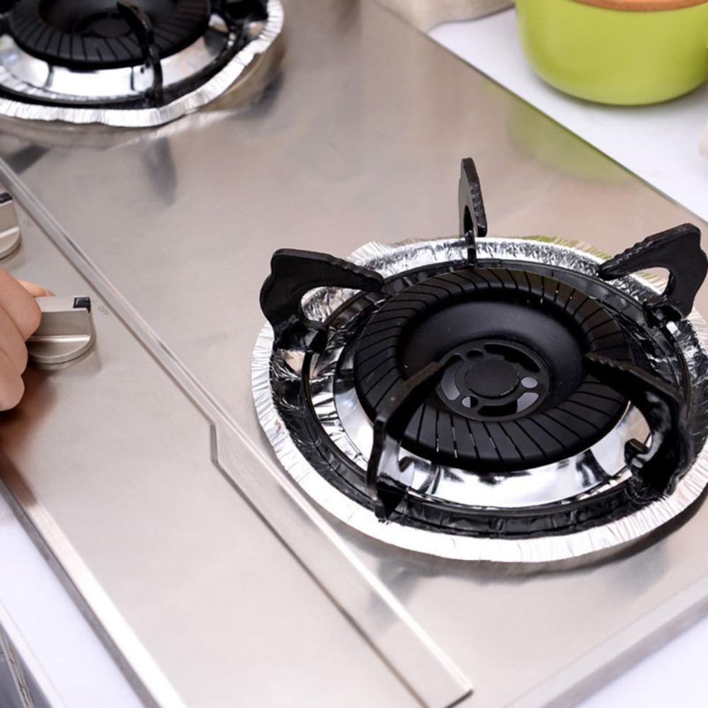 Aluminium Stove Burner Liner Stove Protector Cover Gas Stove Stovetop Mat Cleaning Foil Pad