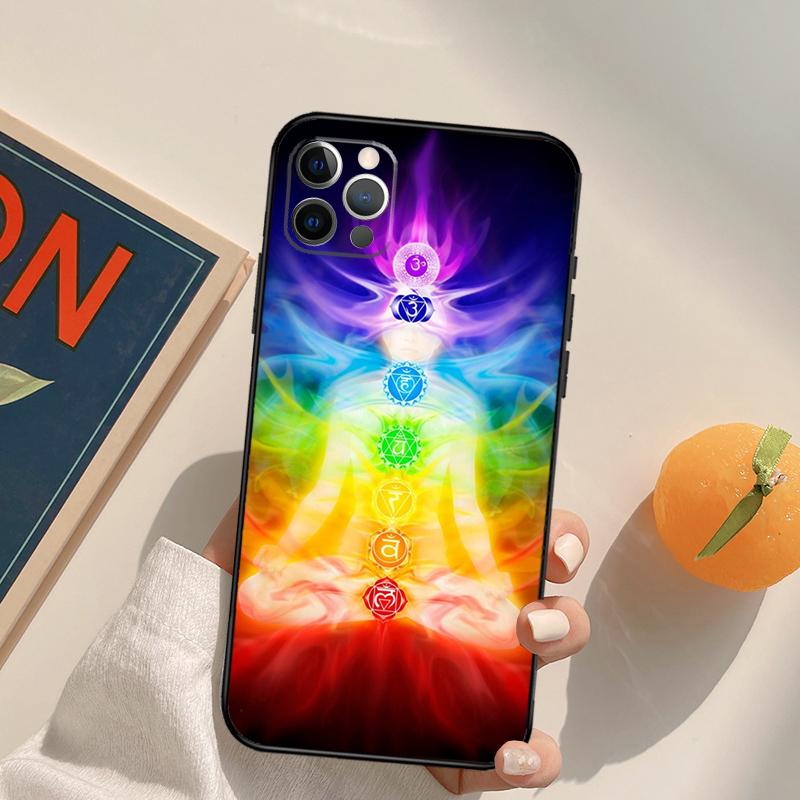Чехол Funda для iPhone 15 14 16 Pro Max 11 12 13 Pro Max Mini XR 16e 16 15 Plus с рисунком Мандала Чакры Insist Yoga