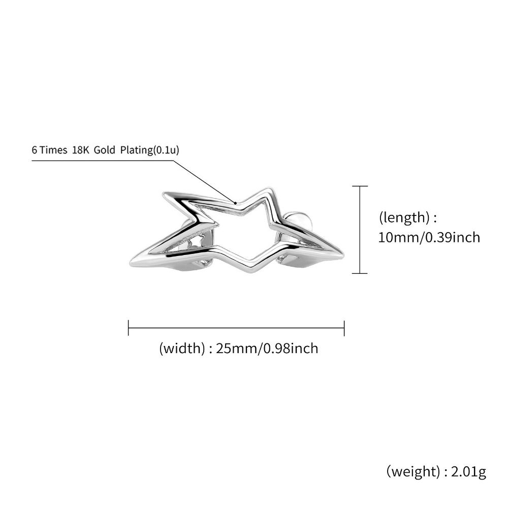 Медные Дентал Грилзы Хип-хоп Панк Зубные Украшения Мода Пентаграмма Зубные Накладки Мужские Женские