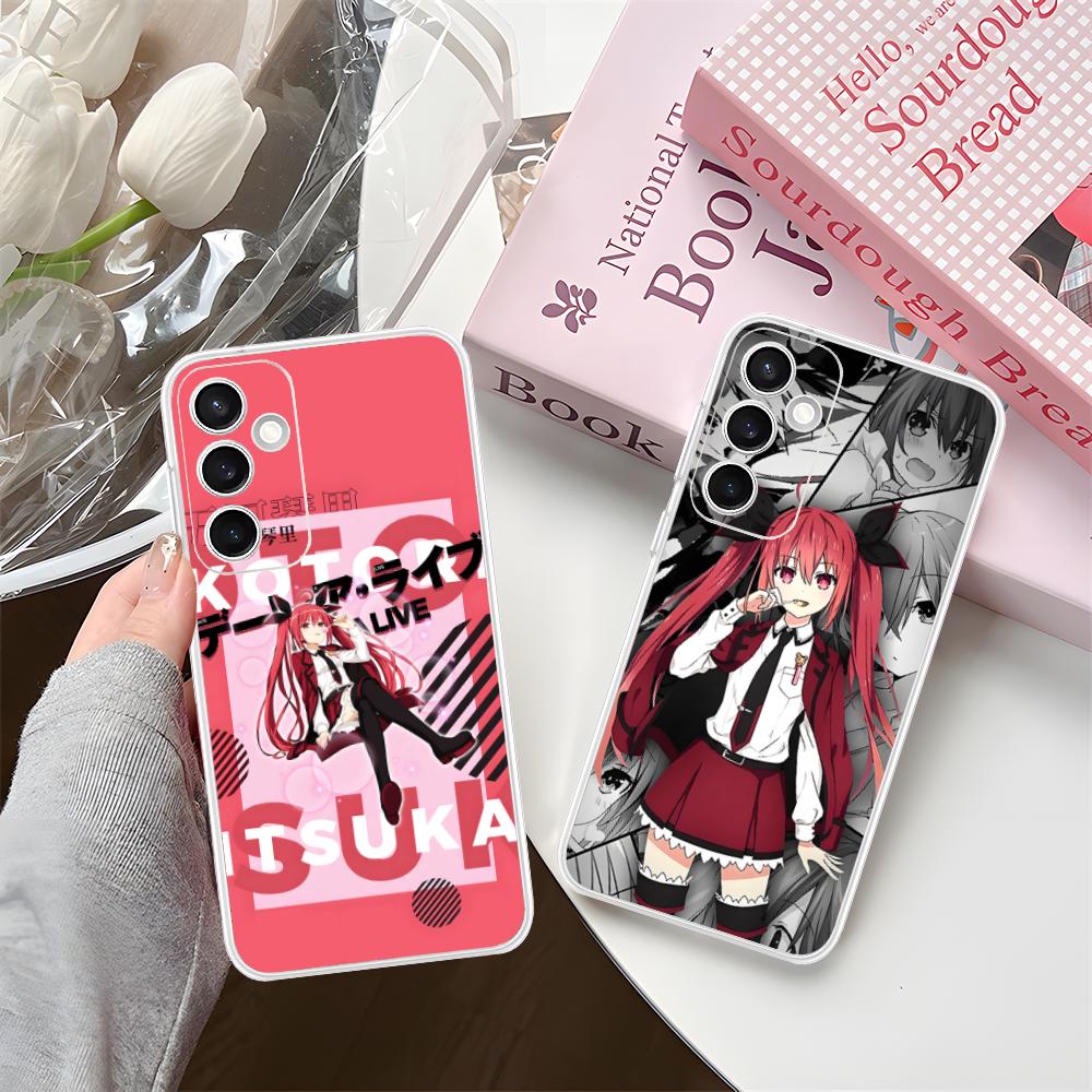 Date a Live Котори Ицука Прозрачный чехол для мобильного телефона для Samsung Galaxy S25 S24 S23 S22 S21Plus FE Ultra Цветной чехол
