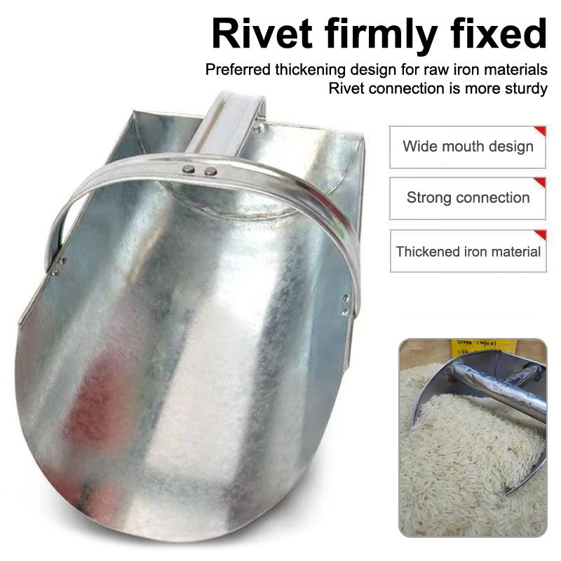 Толстый металл Большая вместимость Совок для риса Совок для корма Многофункциональный Гладкая эргономичная ручка Кухня Супермаркет Фермы