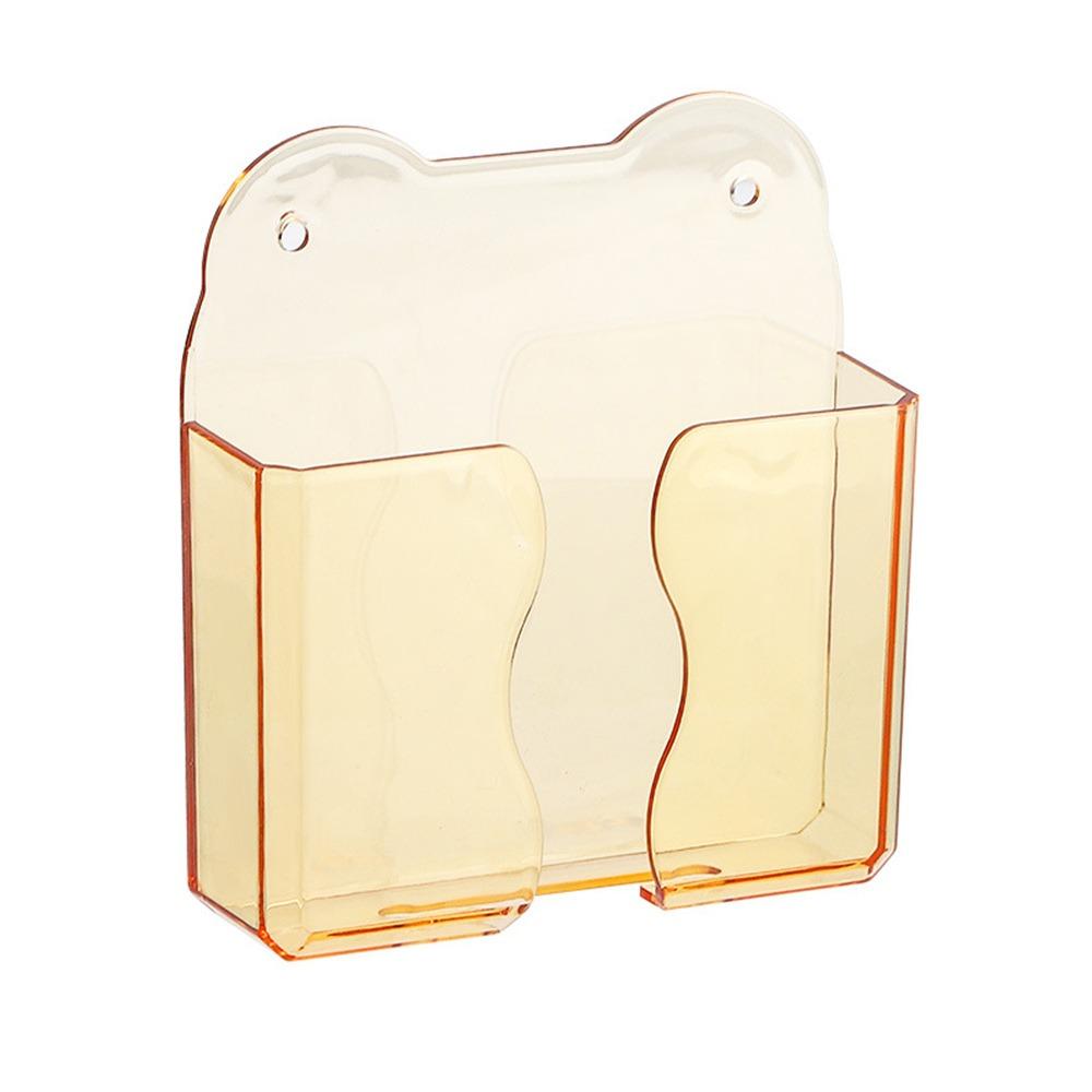 Transparent Wall Mounted Remote Control Holder Punch-free Non Perforated Wall Stand Holder