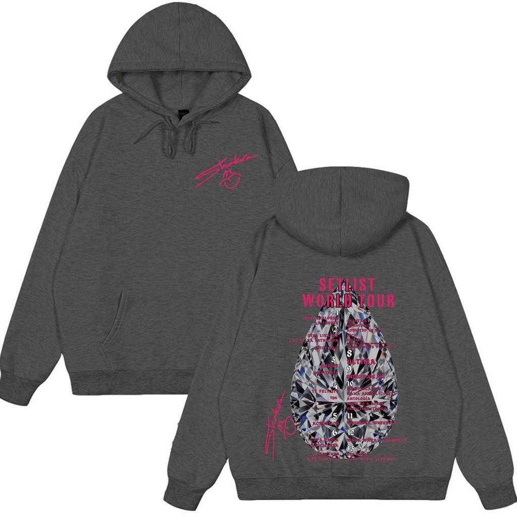 Shakira Las Mujeres Ya No Lloran 2026 Tour Print Hoodie Unisex Fashion Sweatshirts Casual Loose Aesthetic Trend Pullover Tops