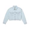 Levis Solid Color Button Down Long Sleeve Denim Jacket Women Jackets Light-Blue A7439-0006