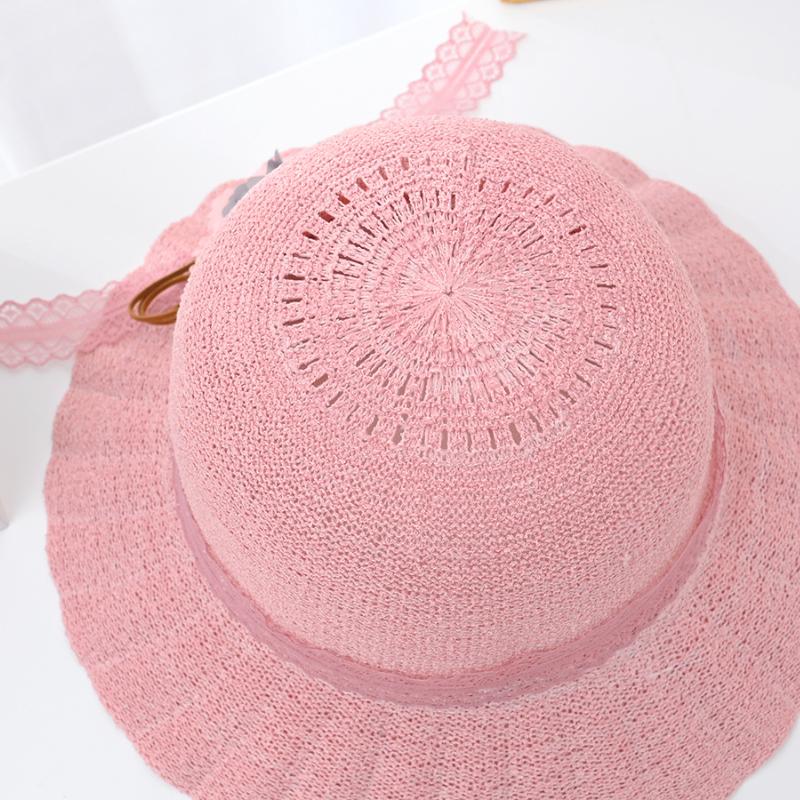 Летняя пляжная соломенная шляпа с защитой от солнца, защита от ультрафиолета, женская шляпа от солнца, маленькая рыбацкая шляпа с цветком, женская шляпа