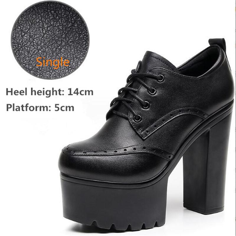New Women Pumps Shoes Size 32-43 Deep Mouth Women Oxfords Fall Winter Plush Thick High Heel Shoes Platform Pumps Office