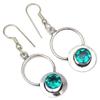 Chrome Diopside Gemstone Handmade Silver Jewelry Earrings 1.75''