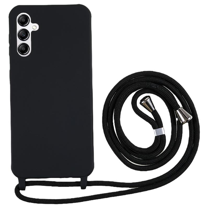 For Samsung Galaxy A14 5G/4G TPU Case Fall-proof Back Cover with Lanyard
