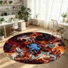 Aston Villa Football Printed Round Crystal Velvet Rug Soft Non Slip Floor Carpet For Bedroom Holiday Gift