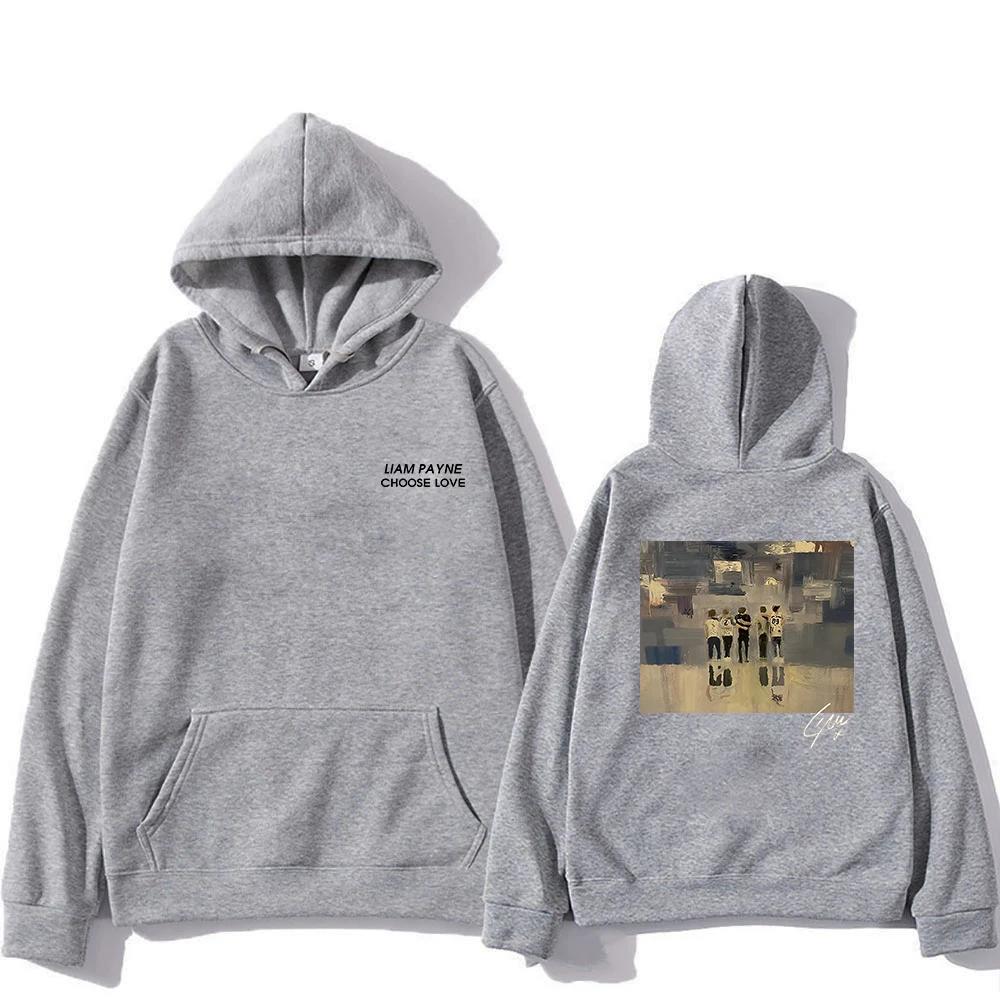 Liam Payne Choose Love Hoodie Women Hoodies Harajuku Aesthetic Unisex Winter Fleece Pullover Sweatshirt Vintage