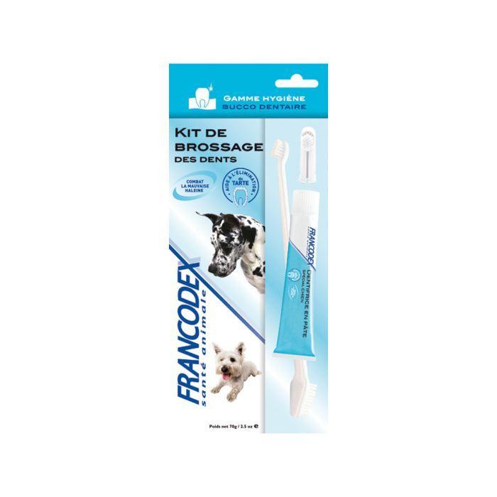 Kit de brosse à dents dentifrice pour chiens