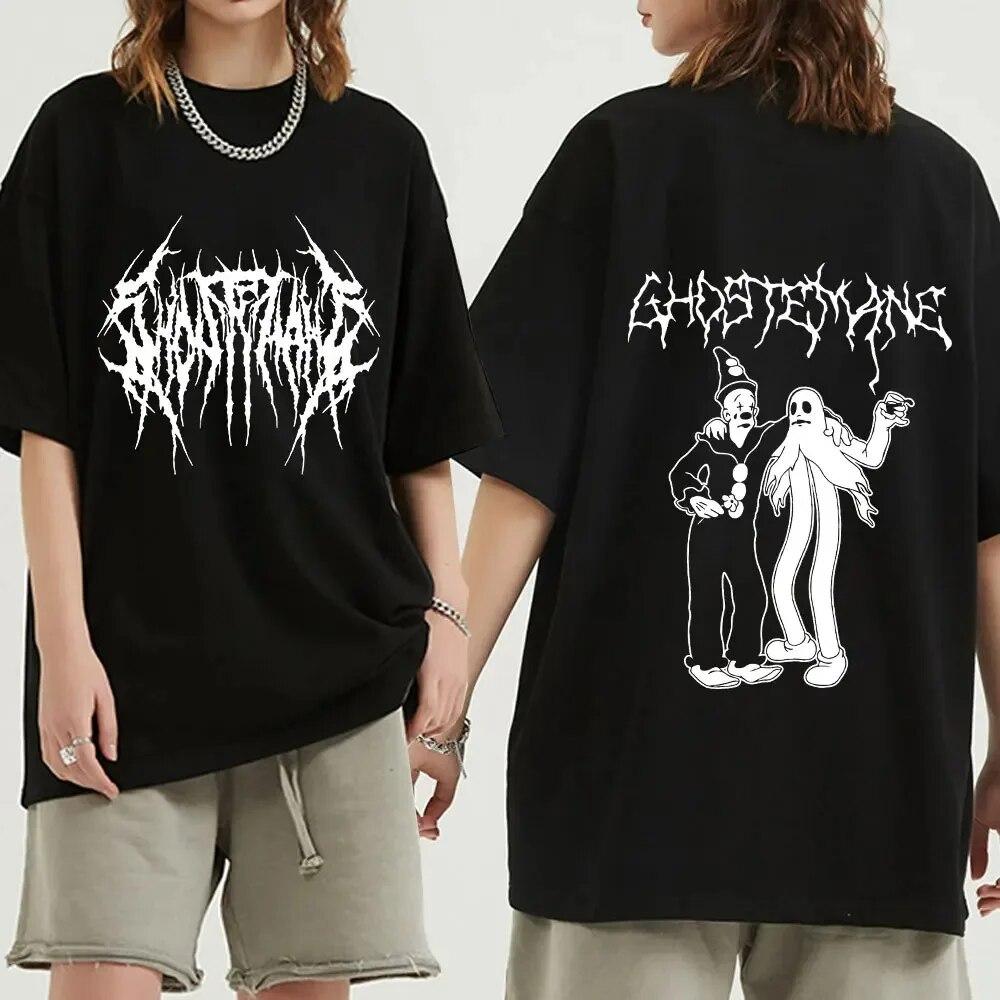 Ghostemane Graphic Print Cotton T Shirt Fashion Hip Hop Tops Metal Rock Gothic T-Shirt Streetwear Plus Size Women Clothing Unisex
