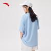 Anta Casual Solid Color Short Sleeve T-Shirt Unisex Tops Ceramic-Blue 972328113