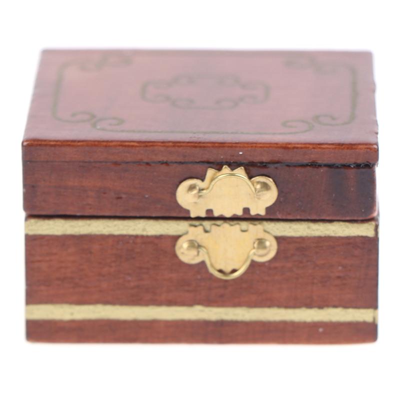 1 шт. Мини-шкатулка для украшений, модель кукольного домика, миниатюры, детские миниатюры для самостоятельного изготовления кукол