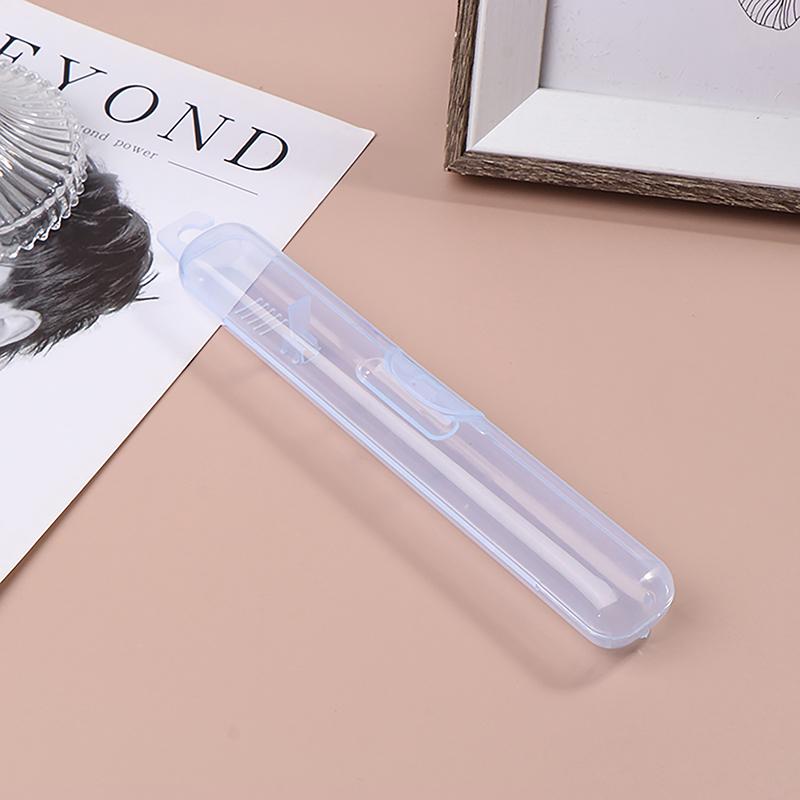 1Pc Transparent Toothbrush Storage Box Cases Hygienic Travel Portable Holder Container Toothbrush Box Organizer Bathroom Tools