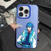 Чехол для телефона D-Dramatical M-Murder Аоба Серагаки для iPhone 16,15,14,13,12,11,Pro,Max,Plus,Mini,XS Противоударный Синий Матовый Бампер
