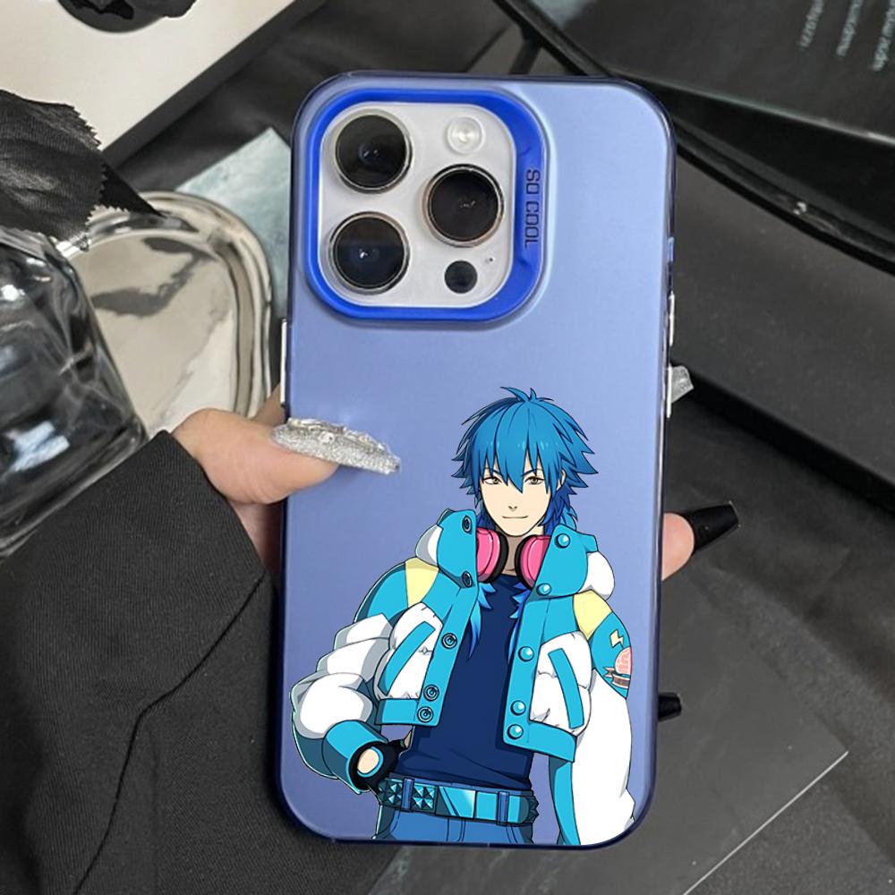 Чехол для телефона D-Dramatical M-Murder Аоба Серагаки для iPhone 16,15,14,13,12,11,Pro,Max,Plus,Mini,XS Противоударный Синий Матовый Бампер