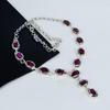 Beautiful Kashmir Ruby Gemstone Handmade Jewelry, 925 Sterling Silver Necklace, Kashmir Ruby Silver Necklace For Wife, Unisex Necklace, Gift For Wife
