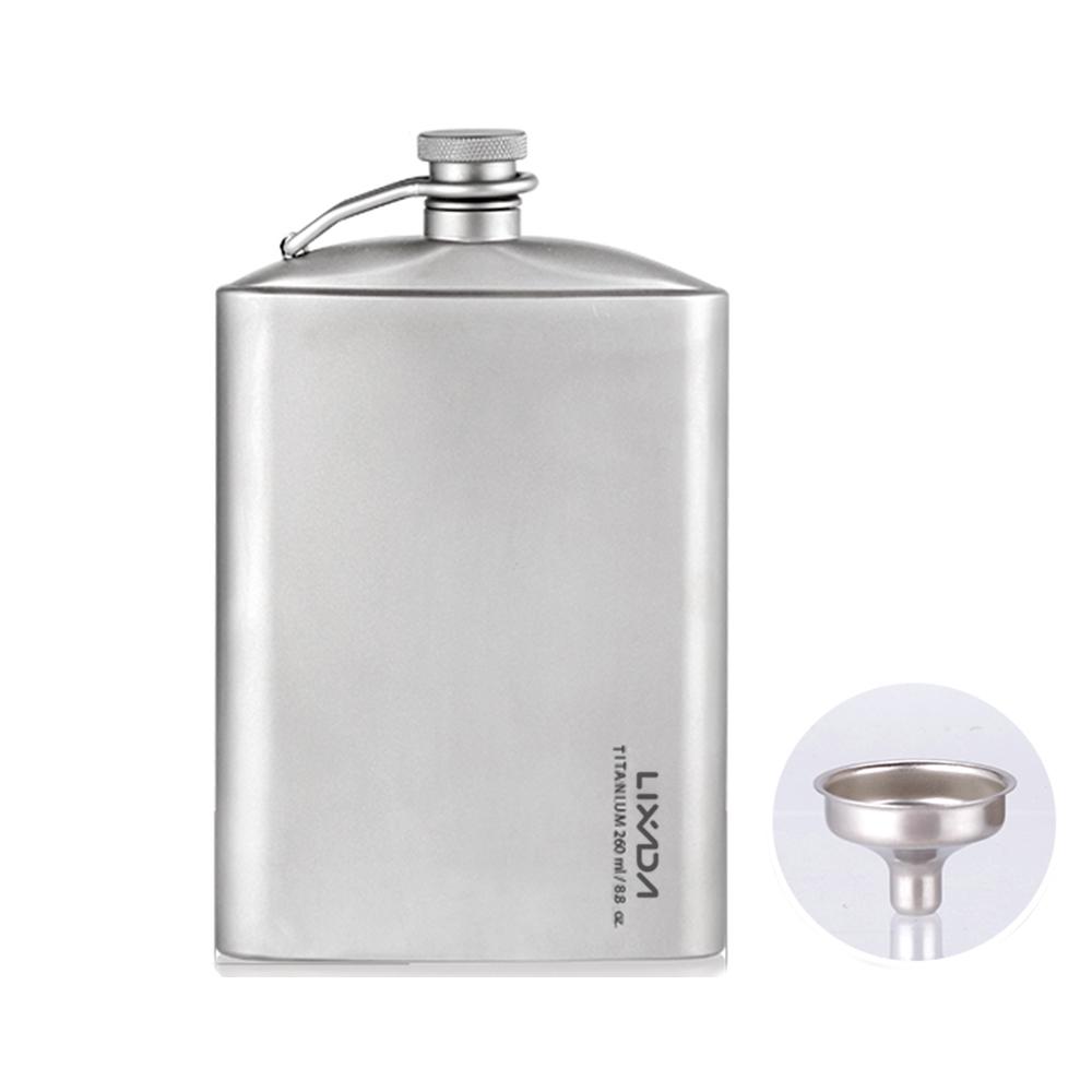 260 мл герметичная фляга Ti для алкоголя, виски, вина, фляга для кемпинга, альпинизма, путешествий, пикника