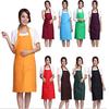 Unisex Simple Pure Color Kitchen Restaurant Bib Cooking Apron with Pocket