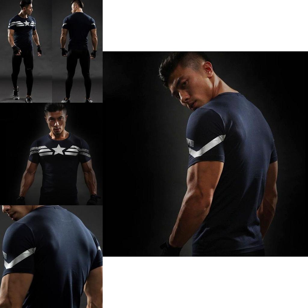 Tshirt Sportswear Mens Short Sleeve Fitness Clothing Graphic Tops Tee Clothing