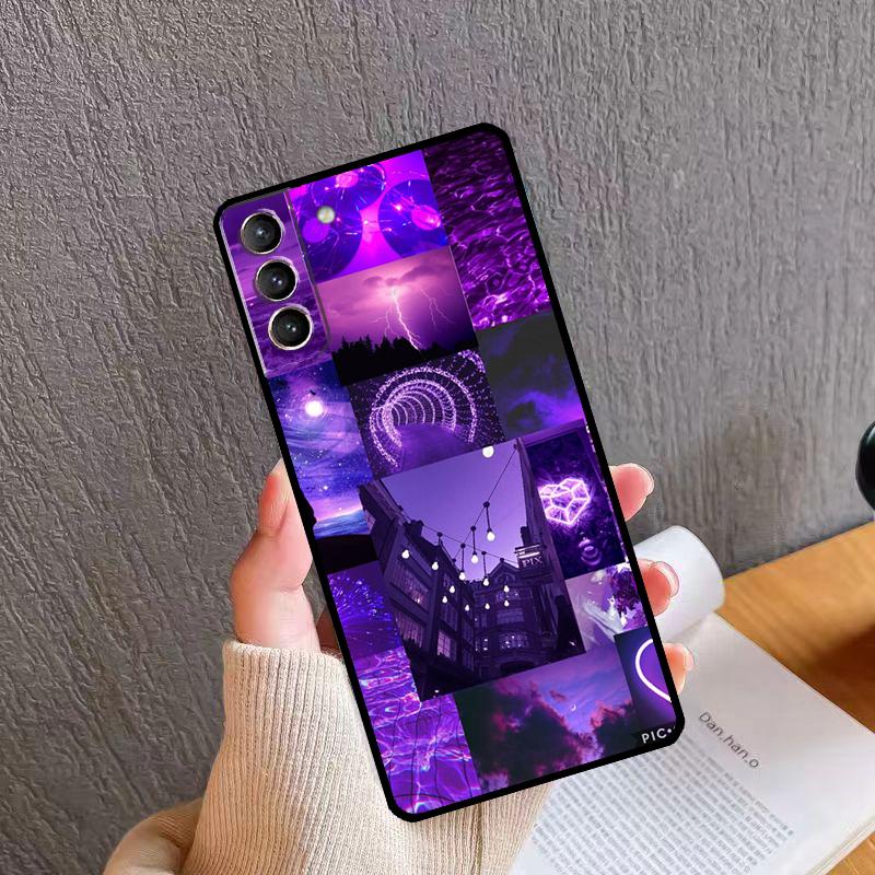 Фиолетовый Эстетичный Чехол Для Телефона Для Samsung Galaxy S24 S26 Ultra S20 S21 S22 S23 S25 Plus S10 S24 S25 FE Обложка
