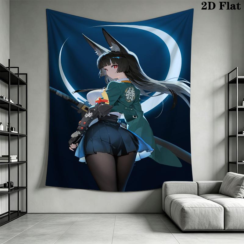 Zenless Zone Zero Wall Tapestry Aesthetic Wall Hanging Printed Fabric Blanket Decorative Tapestries for Bedroom Living Room Home Decor