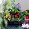 Multicolor Chinese-style Building Figurines Resin Crafts Ecological Bottle Ancient Architecture Model DIY Archway Bridge