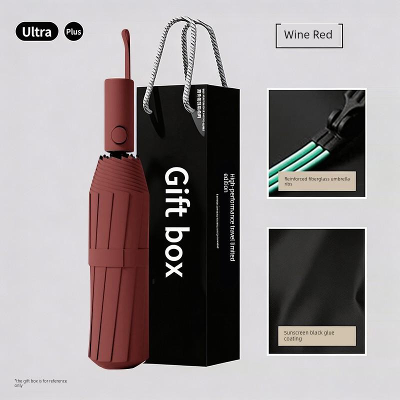 Fully Automatic Umbrella for Men, Enlarged, Thickened, Reinforced, Dual-Use for Sun and Rain, Foldable, Windproof, Automatic Umbrella for Men and