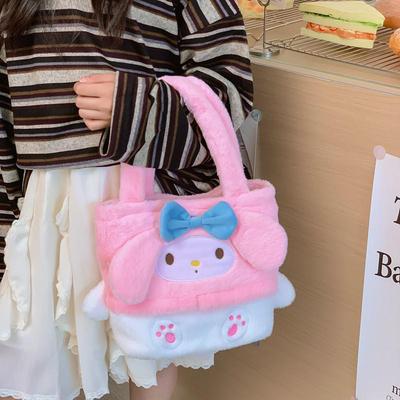 Мультяшная плюшевая сумочка Куроми: Милая наплечная сумка и хранилище для мобильного телефона/ключей для девочек