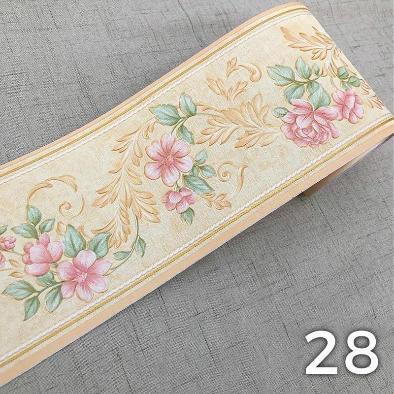 5M ПВХ самоклеящиеся наклейки на плинтус, цветочные наклейки на талию, водонепроницаемые 3D настенные бордюры для ванной комнаты, декор