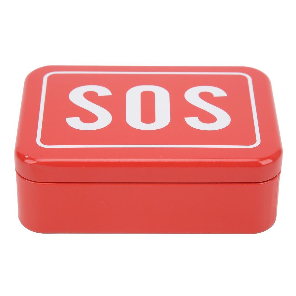 3 Pcs Iron SOS Lifesaving Toolbox Multifunctional Survival Storage Box Camping Hiking Travel