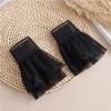 Women Detachable Sleeve Fake Cuffs Female Lace Thin Pleated Flare Sleeve False Cuffs Ruffles Wristband Decorative Accessory