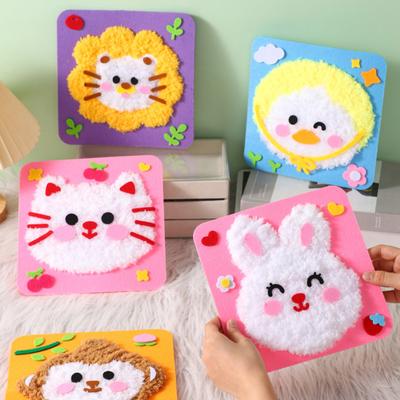 6 шт. DIY Вышивка Кукла Набор Мультфильм Животных Шитье Проекты Пряжа Доска