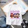 Модная повседневная детская футболка K-Pop Охотники на демонов Крутая футболка для девочек Топ Забавная футболка с принтом Детские футболки