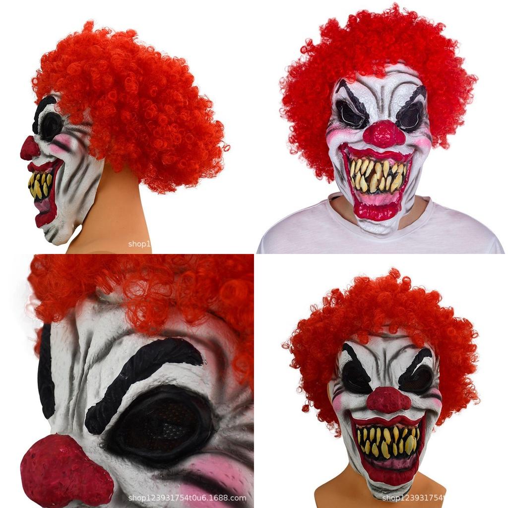 Realistic Funny Clown Latex Mask For Halloween Christmas Party Horror Role Play