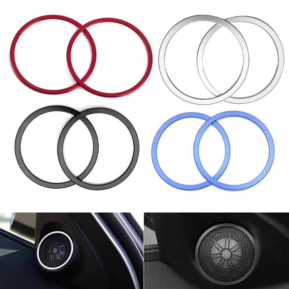 For Range Evoque Convertible Ember Edition 2013 2019 Speaker Cover Trim for Car Door in Aluminum Alloy Material