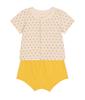 Детский комплект A09JB Milky 6 месяцев 67 см [Petit Bateau] 2 предмета Белый/Многоцветный