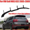 Для VW Golf MK5 R32 2005 2006 2007 2008 2009 Задний диффузор, губа, задние боковые сплиттеры, задний бампер, губа, диффузор, спойлер, сплиттер