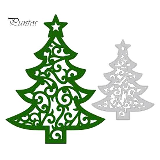 Рождественская елка Вырубной штамп DIY Скрапбукинг Тиснение Бумага Карты Трафарет Форма Декор