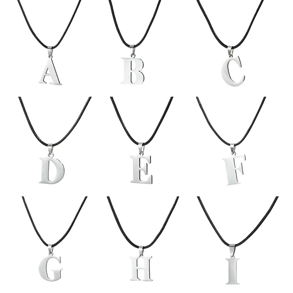 Новое ожерелье с инициалами от А до Я из нержавеющей стали, 26 английских букв, для мужчин и женщин, персонализированные ювелирные изделия, подарки