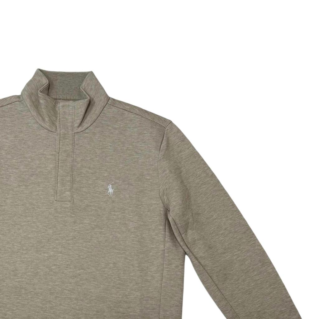 Polo Ralph Lauren Однотонная Повседневная Толстовка Мужская с Вышивкой Маленького Логотипа и Воротником-стойкой на Молнии-половине Мужская толстовка 710932529-001