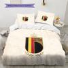 Red Devils Pattern Bedding Quilt Set  Home Decoration  Gift (1 * duvet cover + 2 * pillowcase  without core)