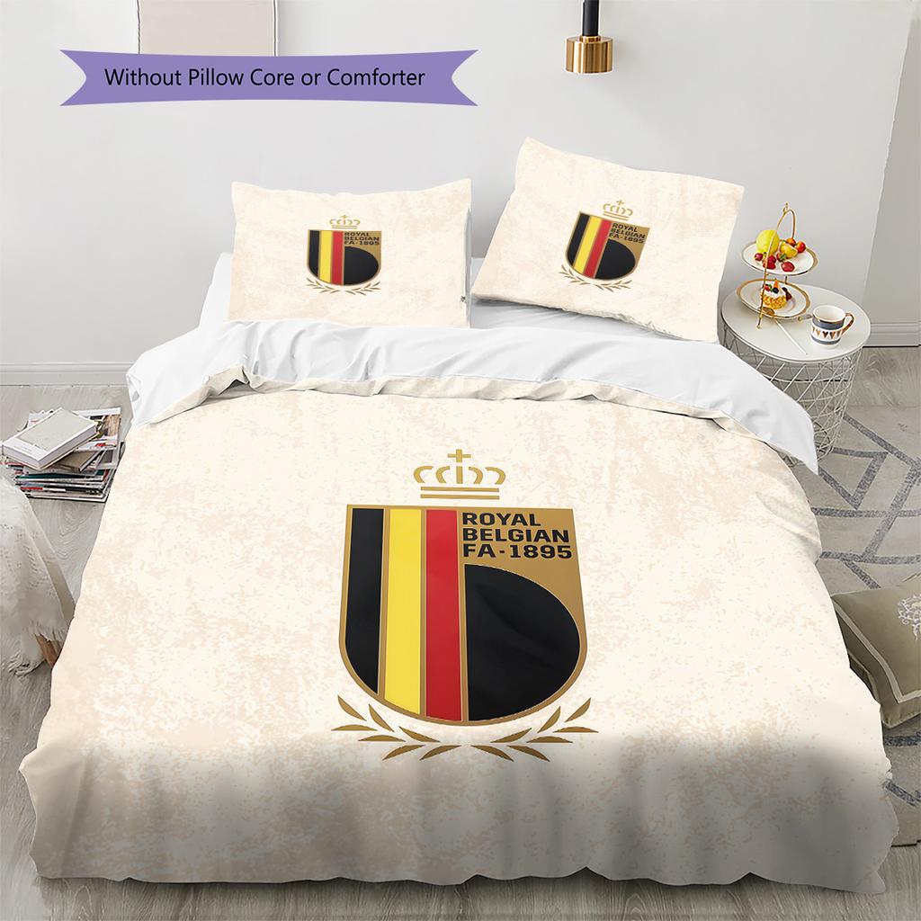 Red Devils Pattern Bedding Quilt Set Home Decoration Gift (1 * duvet cover + 2 * pillowcase without core)