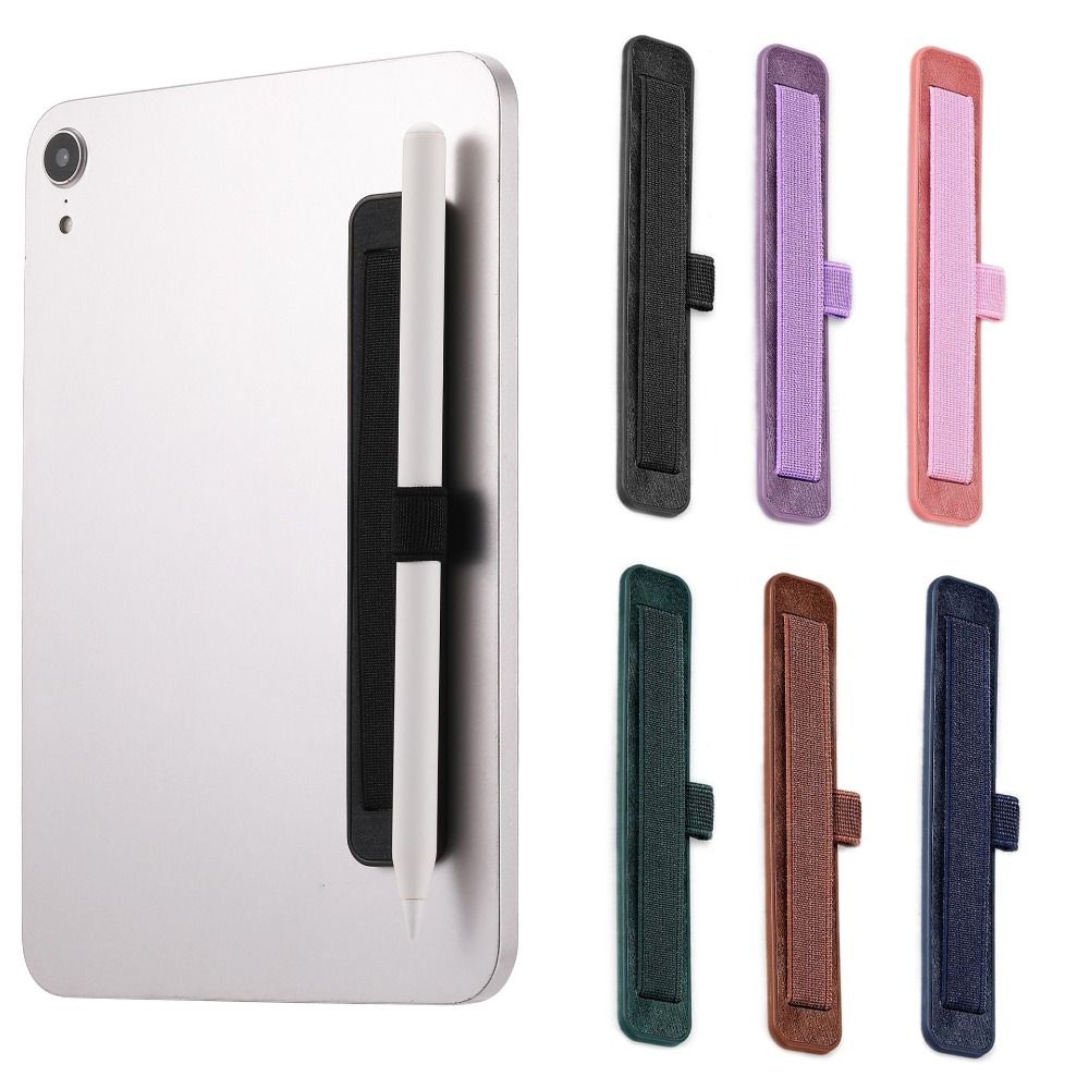 Self-Adhesive Tablet Hand-Strap PU Leather Pencil Holder for Tablet Phone eReader