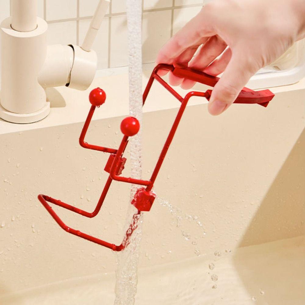 Metal Kitchen Sink Organizer Iron Sponge Holder Storage Shelf Sink Drying Rack Faucet Mount